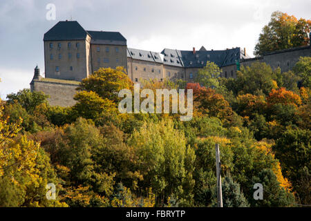 Il Festung Koenigstein - Saechsische Schweiz. Foto Stock