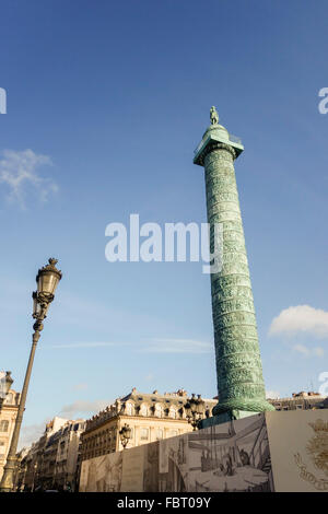 Place Vendôme, Vendome, con colonna, quadrato, Parigi, Francia, Europa. Foto Stock