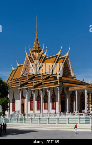 Pagoda d'argento, Wat Preah Keo Morakot, Preah Vihear Morakot presso il Royal Palace, il Tempio del Buddha di Smeraldo di Phnom Penh Foto Stock