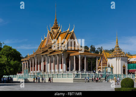 Pagoda d'argento, Wat Preah Keo Morakot, Preah Vihear Morakot presso il Royal Palace, il Tempio del Buddha di Smeraldo di Phnom Penh Foto Stock