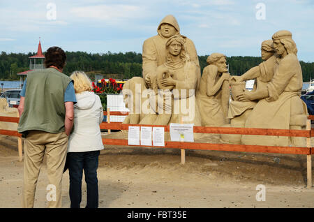 Lappeenranta, Sandcastle Festival. Lappeenranta. Della Karelia del Sud. La Finlandia. Europa Foto Stock