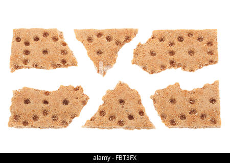 Basse calorie snack pane isolato su bianco Foto Stock
