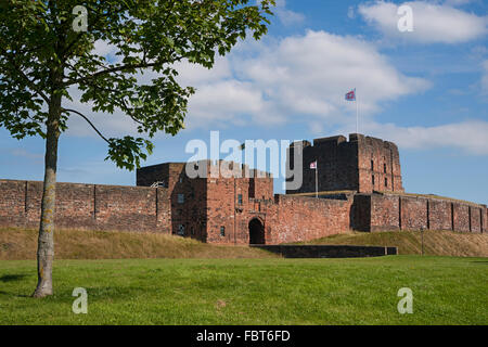 Il Castello di Carlisle, Cumbria, nell'Inghilterra del Nord, Regno Unito Foto Stock