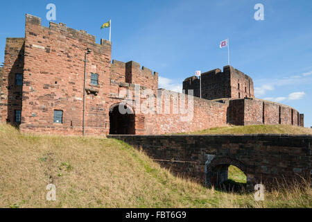 Il Castello di Carlisle, Cumbria, nell'Inghilterra del Nord, Regno Unito Foto Stock