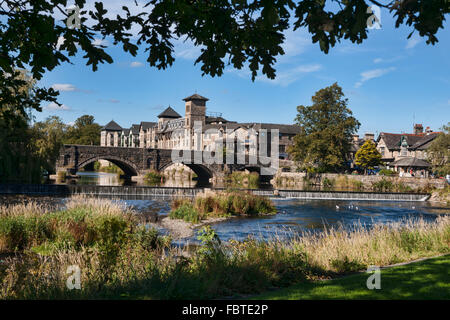 Accanto al fiume in Kent, Kendal Cumbria, Inghilterra del Nord Regno Unito Foto Stock