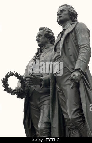 Goethe e Schiller - Monumento a Weimar Foto Stock