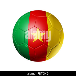 Calcio pallone con Bandiera del Camerun Foto Stock