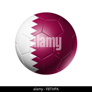 Soccer Football ball con il Qatar bandiera Foto Stock