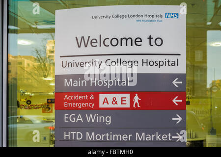 University College Hospital di Londra, Inghilterra, Regno Unito Foto Stock