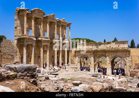 Biblioteca di Celso a Efeso in Turchia Foto Stock