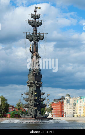 Monumento a Pietro I a Mosca, RU Foto Stock