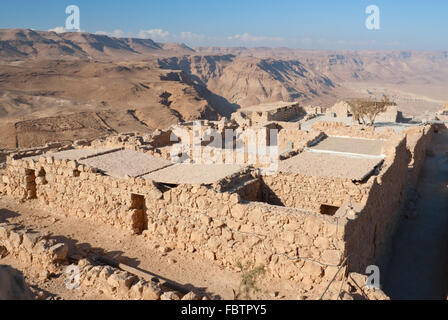 Rovine di Masada Foto Stock