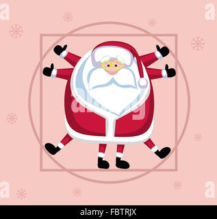 Vitruvian Santa Foto Stock