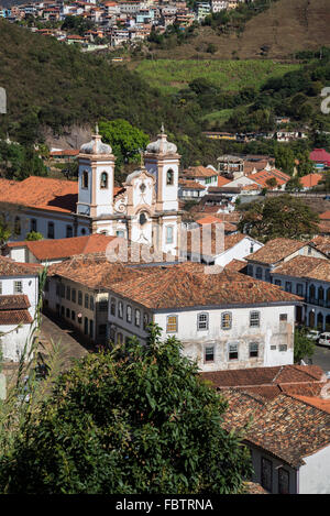 La chiesa di Nostra Signora del Pilar, Ouro Preto, Minas Gerais, Brasile Foto Stock