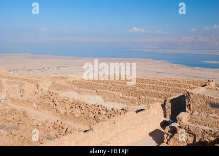 Rovine di Masada Foto Stock