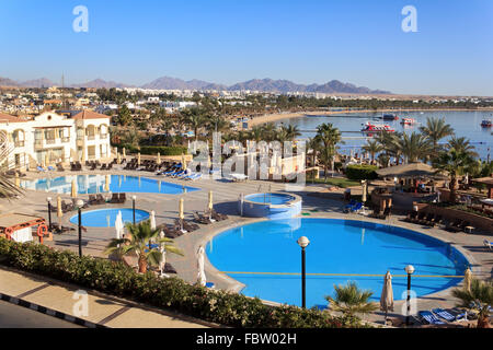 Naama Bay a Sharm El Sheikh, Egitto Foto Stock