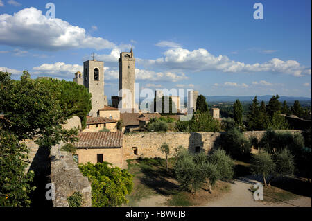 San Gimignano, Toscana, Italia Foto Stock