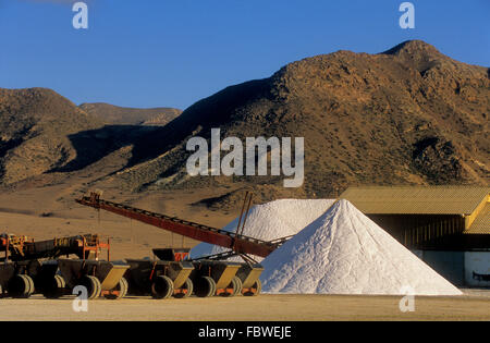 Almadraba de Montelba.Saline.Cabo de Gata-Nijar parco naturale. Riserva della Biosfera, provincia di Almeria, Andalusia, Spagna Foto Stock