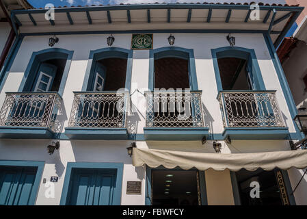 Casa coloniale, Rua Frei Durão, Mariana, Minas Gerais, Brasile Foto Stock