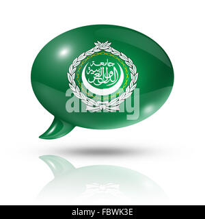 Lega Araba bandiera discorso bolla Foto Stock