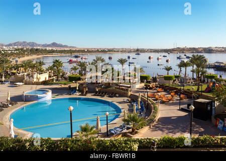 Naama Bay a Sharm El Sheikh, Egitto Foto Stock