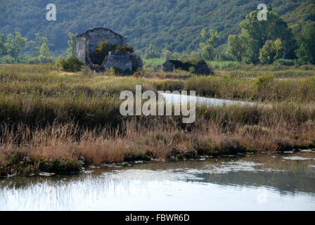 Rovine nella palude salata Foto Stock