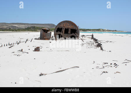 Naufragio Kakapo presso la spiaggia di kommetjie Foto Stock