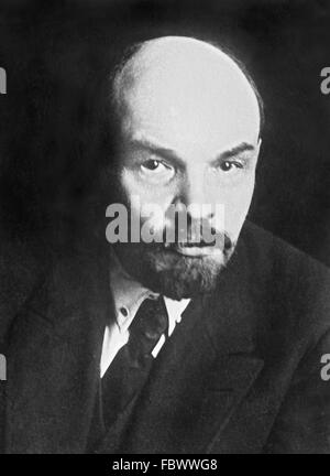 Vladimir Lenin (Vladimir Ilyich Ulyanov), Presidente del Consiglio delle persone di Commissars della SFSR Russo e successivamente Premier dell'Unione Sovietica, Foto Stock
