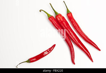 Pila di peperoncino rosso Foto Stock