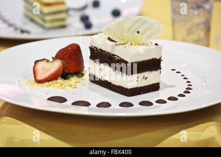 Deliziosa torta alla fragola Foto Stock