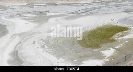 Sandbar sul lago Silvretta Foto Stock