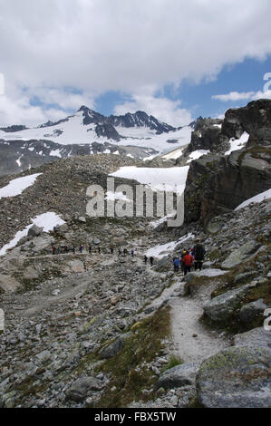 Escursionismo nel Silvretta Foto Stock