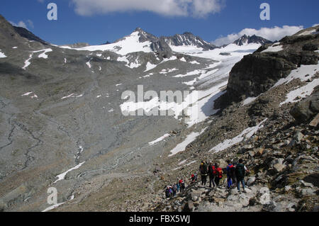 Escursionismo nel Silvretta Foto Stock