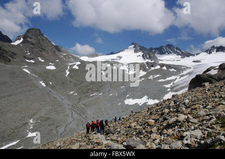 Escursionismo nel Silvretta Foto Stock