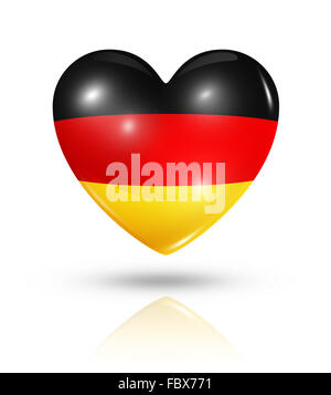 Amore Germania, cuore icona bandiera Foto Stock
