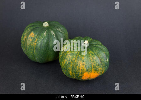 Due acorn squash, zucca raccolta dal Messico Foto Stock