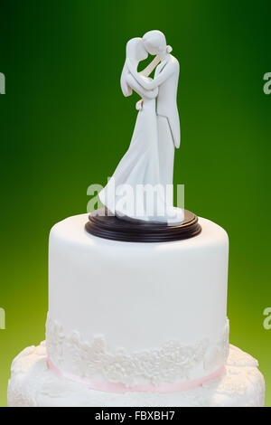 Decorazioni per matrimoni sulla torta Foto Stock