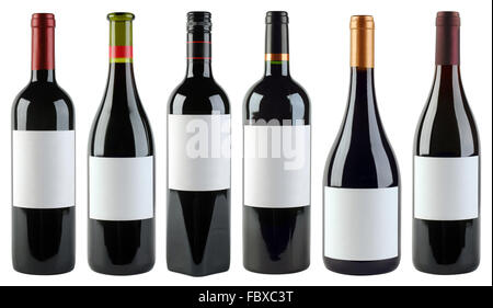 Le bottiglie di vino di esclusione di un modello Foto Stock