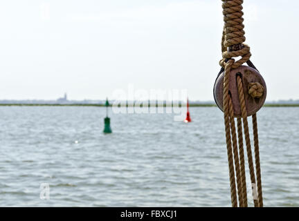 Blocco di un Zeesboat Foto Stock