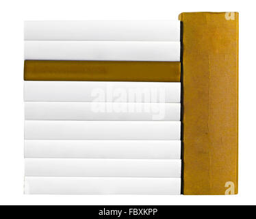 Libri con selle in oro e bianco Foto Stock