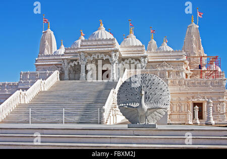 Un Mandir Hindu Temple in marmo Foto Stock