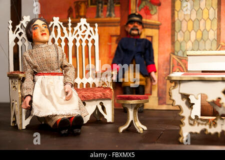 Scena dal teatro delle marionette per bambini Foto Stock