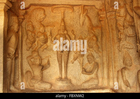 Armato di quattro Durga Varaha tempio nella grotta (anche Adivaraha tempio nella grotta) Foto Stock