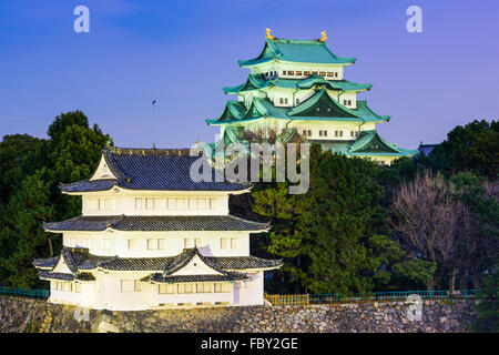 Nagoya, Giappone Castle Towers. Foto Stock
