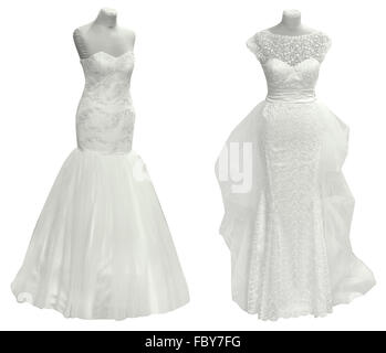 Abiti da sposa intaglio Foto Stock