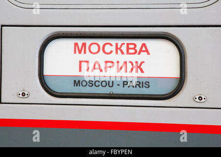 In viaggio con il Moscow-Paris-Express Foto Stock