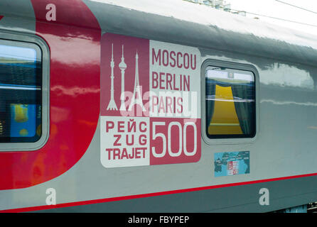 In viaggio con il Moscow-Paris-Express Foto Stock