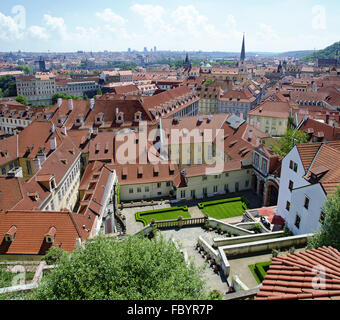 Vista sul Giardino Ledeburska in Praga Foto Stock