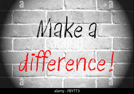 Fare la differenza ! Foto Stock