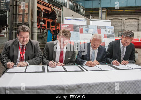 100 anni Meiningen locomotiva a vapore funziona Foto Stock